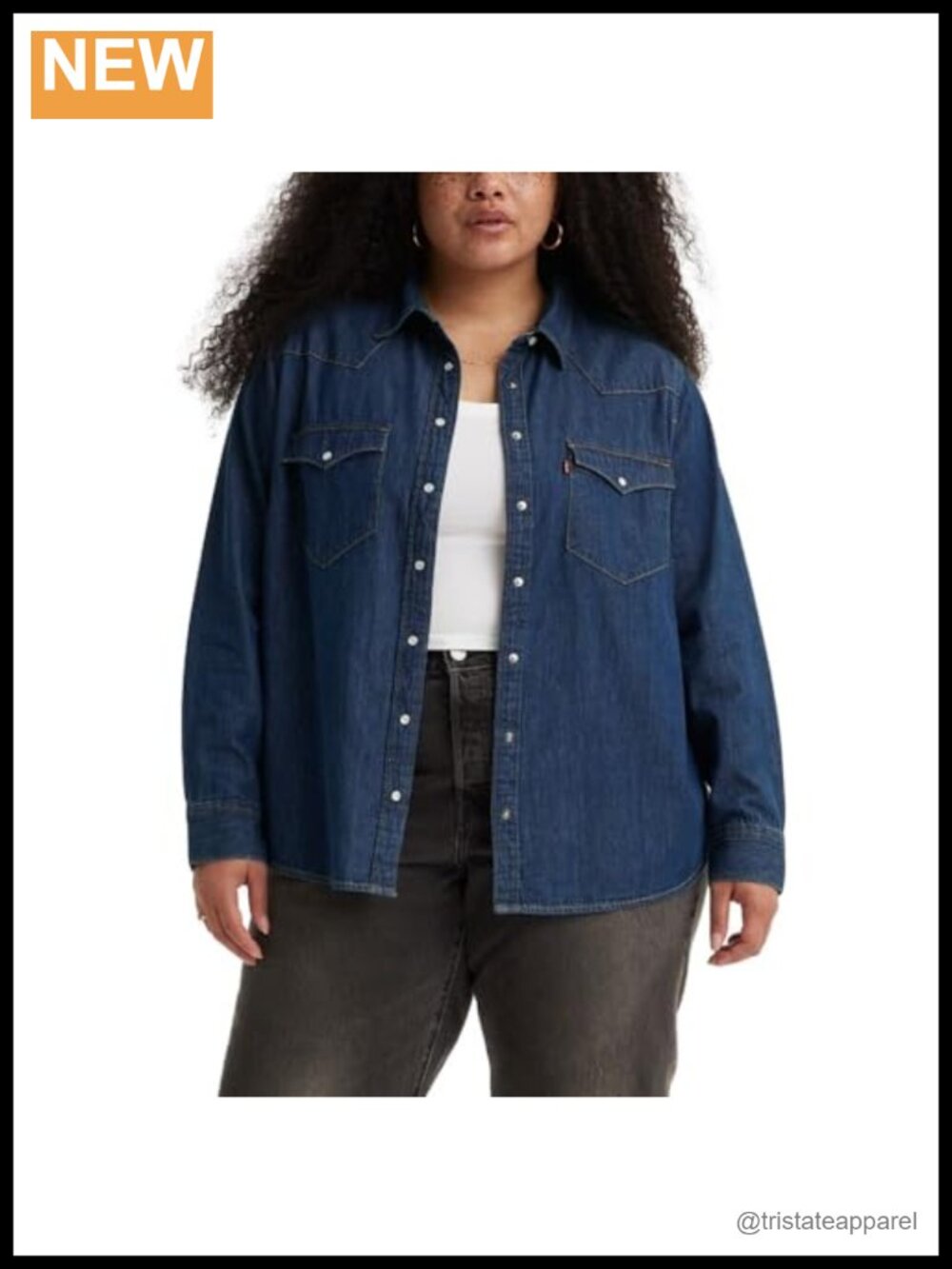 Levi's Ultimate Western Snap Button Down Shirt Classic Fit Long Sleeve Top